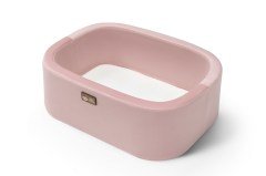 Anne Yanı Beşik Hier Bebek Siyah Metal Stand Pembe Sepet