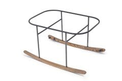 Anne Yanı Beşik Hier Bebek Siyah Metal Stand Siyah Sepet