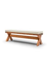 Hazar Bahçe Mobilyası Üçlü Puf Bank Bench Koltuk Ahşap Bahçe Koltuğu Teras Balkon Koltuğu Demonte Kr
